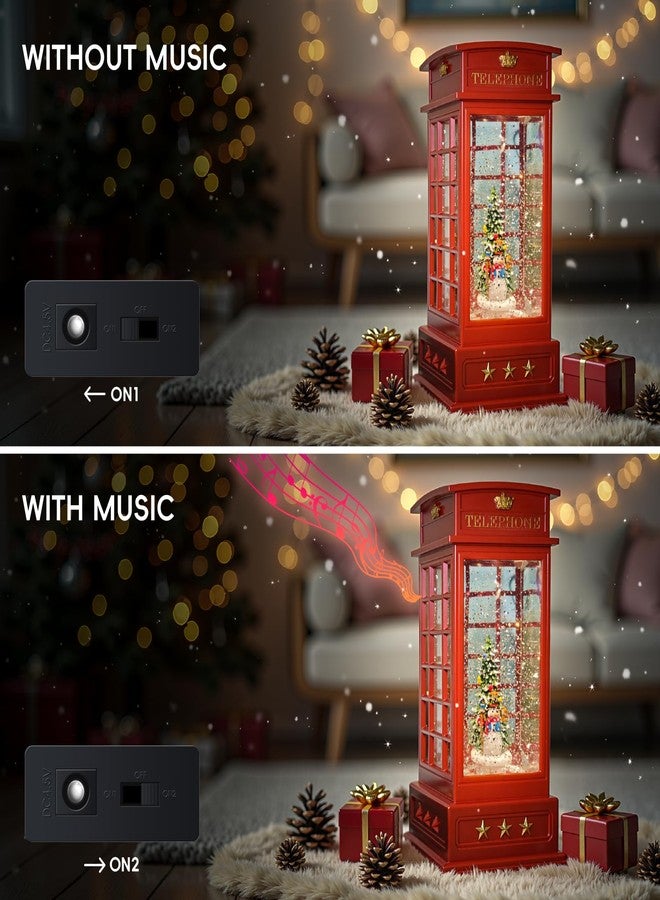 فانوس كرة الثلج الموسيقي من ميري بالس، مزين ببريق متلألئ، مع 8 أغانٍ، مثالي لتزيين عيد الميلاد وهداياه. - Image 5